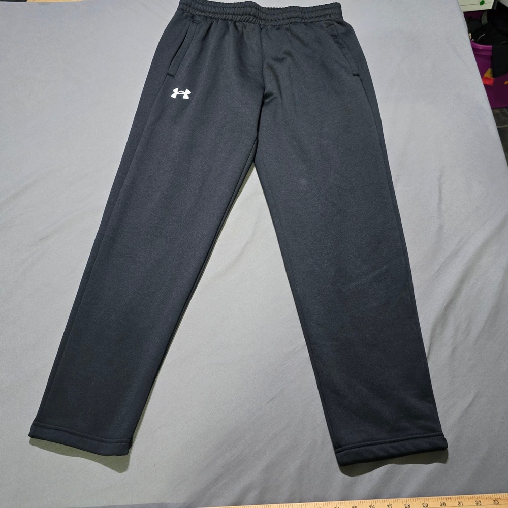 Under Armour Sweatpants Mens Large Black Fleece Lined Loose Fit Joggers